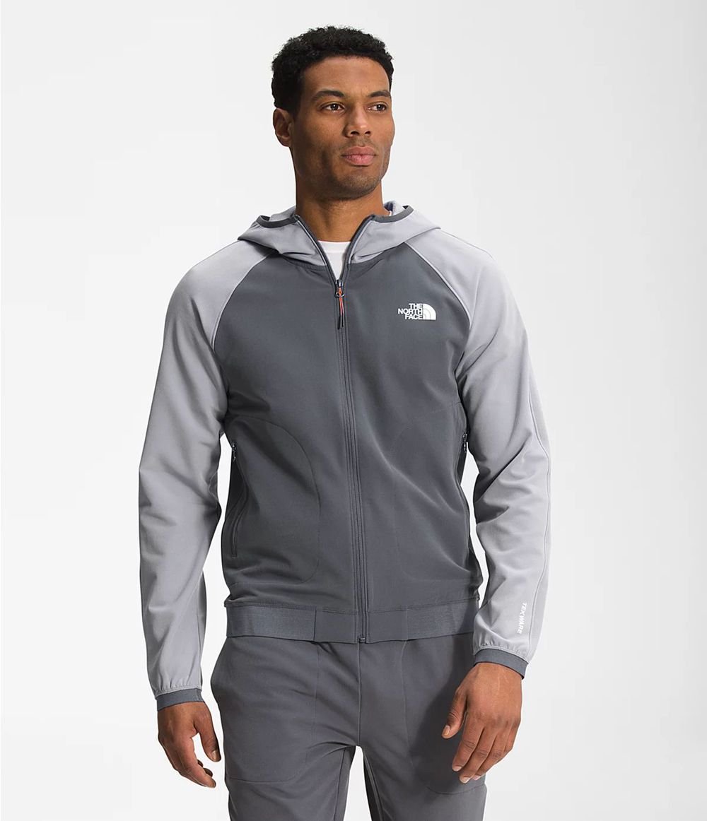 The North Face Tekware® Fleece Full Zip Kapuzenpullover Herren - Grau CH-301HXCR